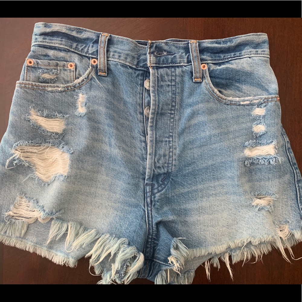 Abercrombie & Fitch High Rise Denim Shorts